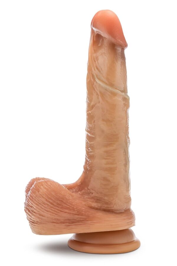 332069.jpg Renaissance Davinci 8 Inch Sliding Foreskin Dildo With Squeezable Balls Tan