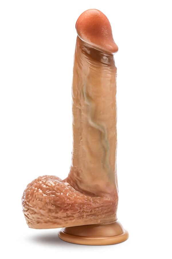 332070.jpg Renaissance Raphael 9.5 Inch Sliding Foreskin Dildo With Squeezable Balls Tan