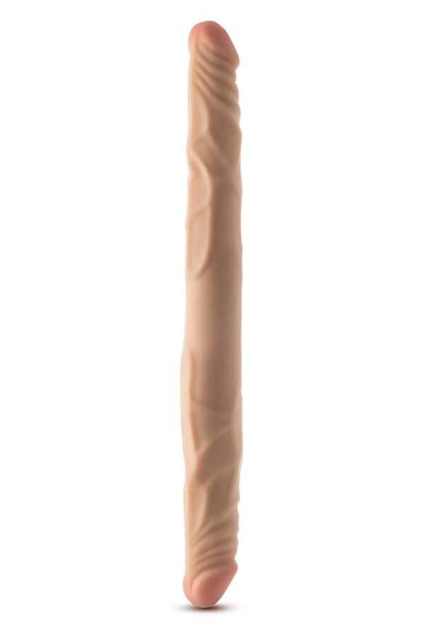 Dr. Skin Plus 14” Posable Double Dong Beige