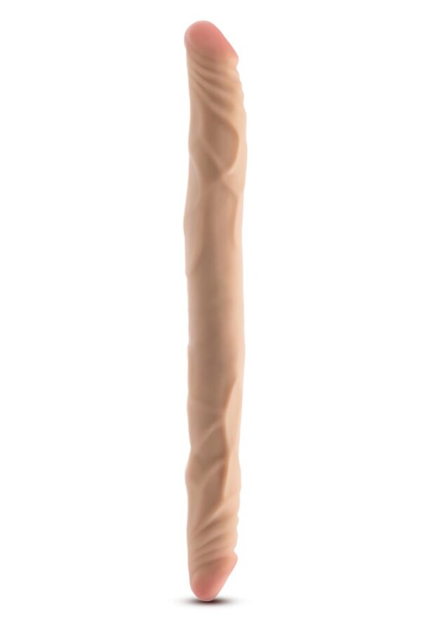 Dr. Skin Plus 14” Posable Double Dong Beige
