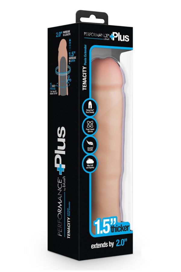 332095-P.jpg Performance Plus 2 Inch Silicone Penis Xtender Beige