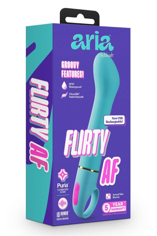 Aria Flirty Af 2.0 Rechargeable Vibe Teal