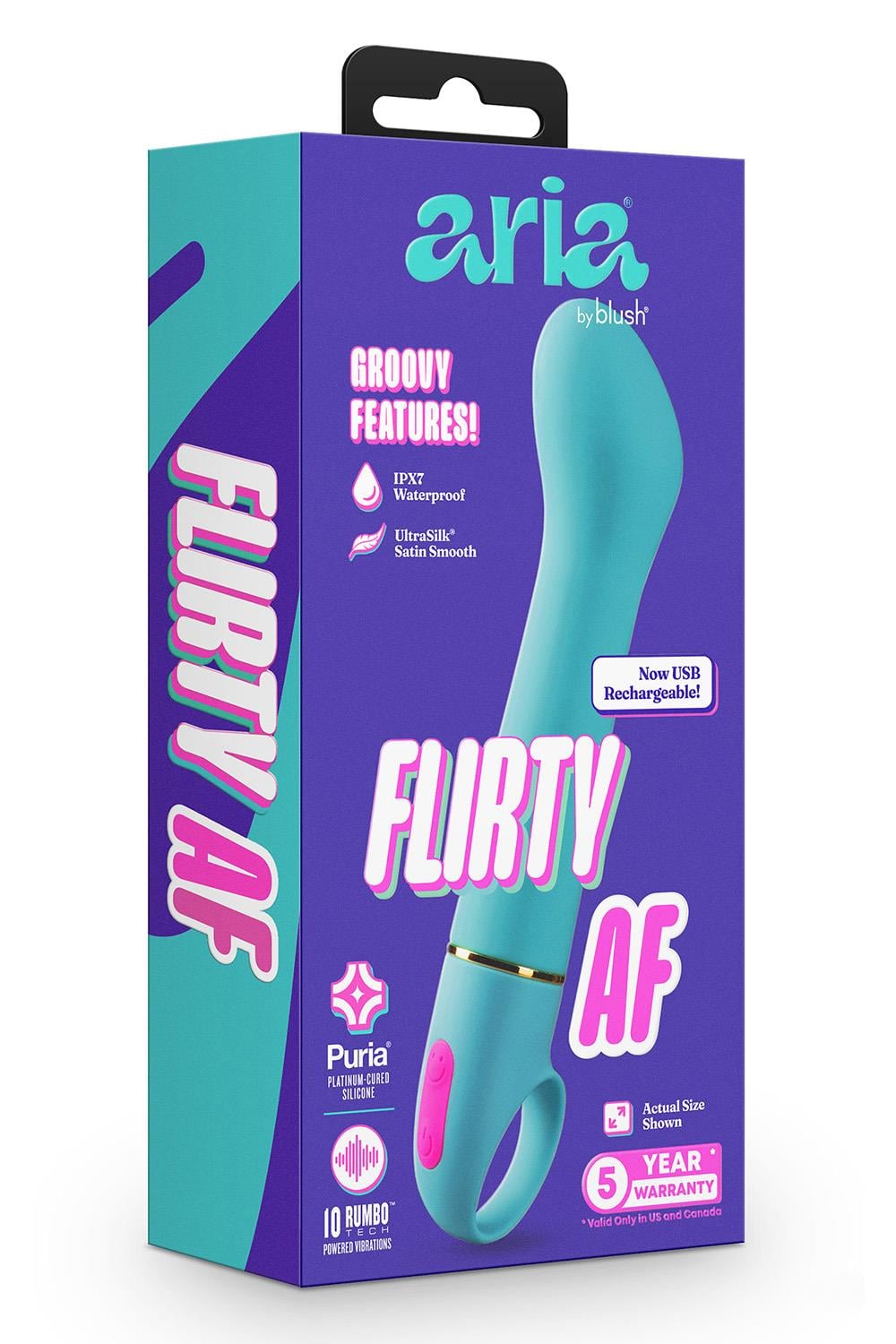 Aria Flirty Af 2.0 Rechargeable Vibe Teal