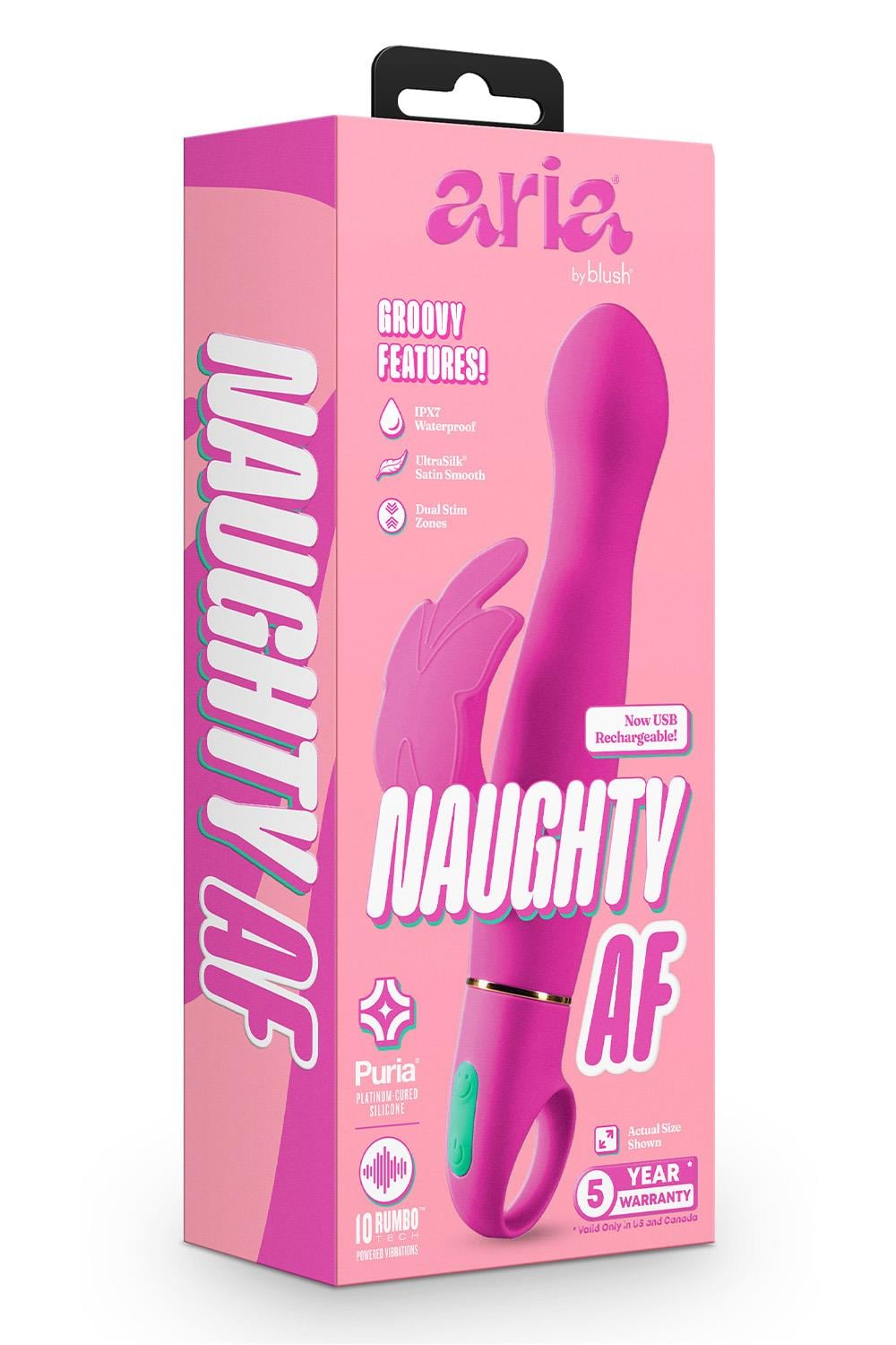 Aria Naughty Af 2.0 Rechargeable Vibe Plum
