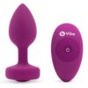B-Vibe Vibrating Jewel Plug S/M Fuchsia