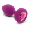 B-Vibe Vibrating Jewel Plug S/M Fuchsia