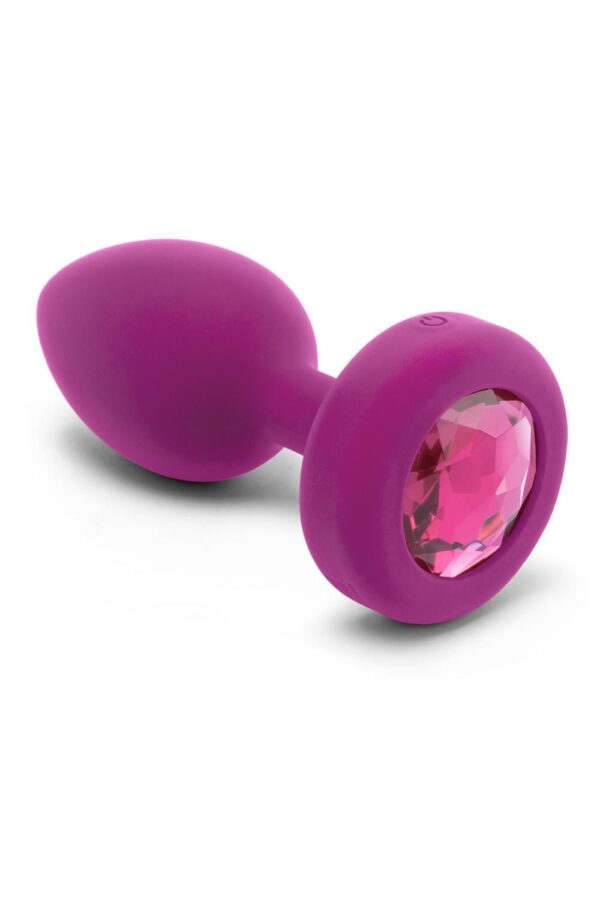 B-Vibe Vibrating Jewel Plug S/M Fuchsia
