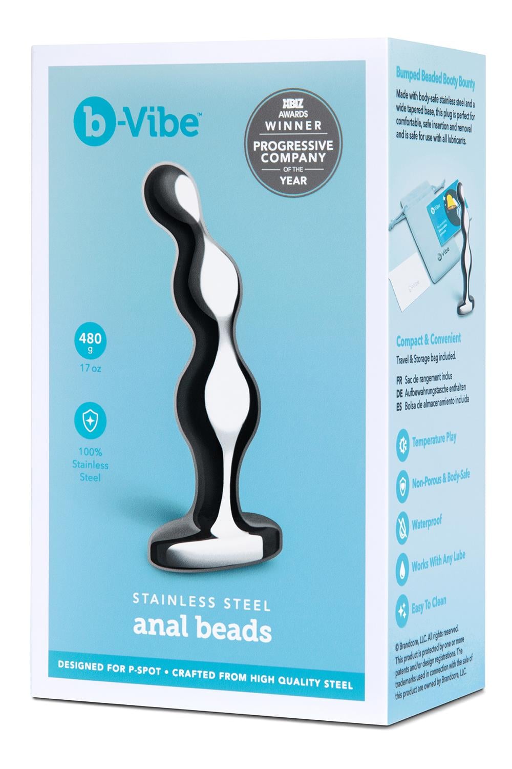 B-Vibe Stainless Steel Anal Beads