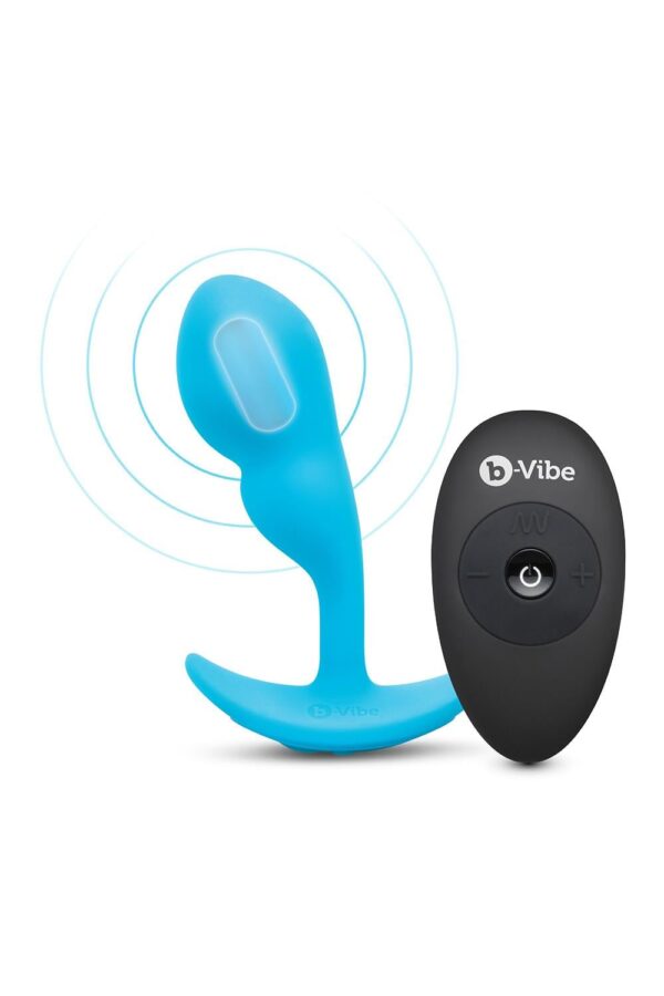 B-Vibe Remote Control P-Spot Snug Plug 95Gr Blue