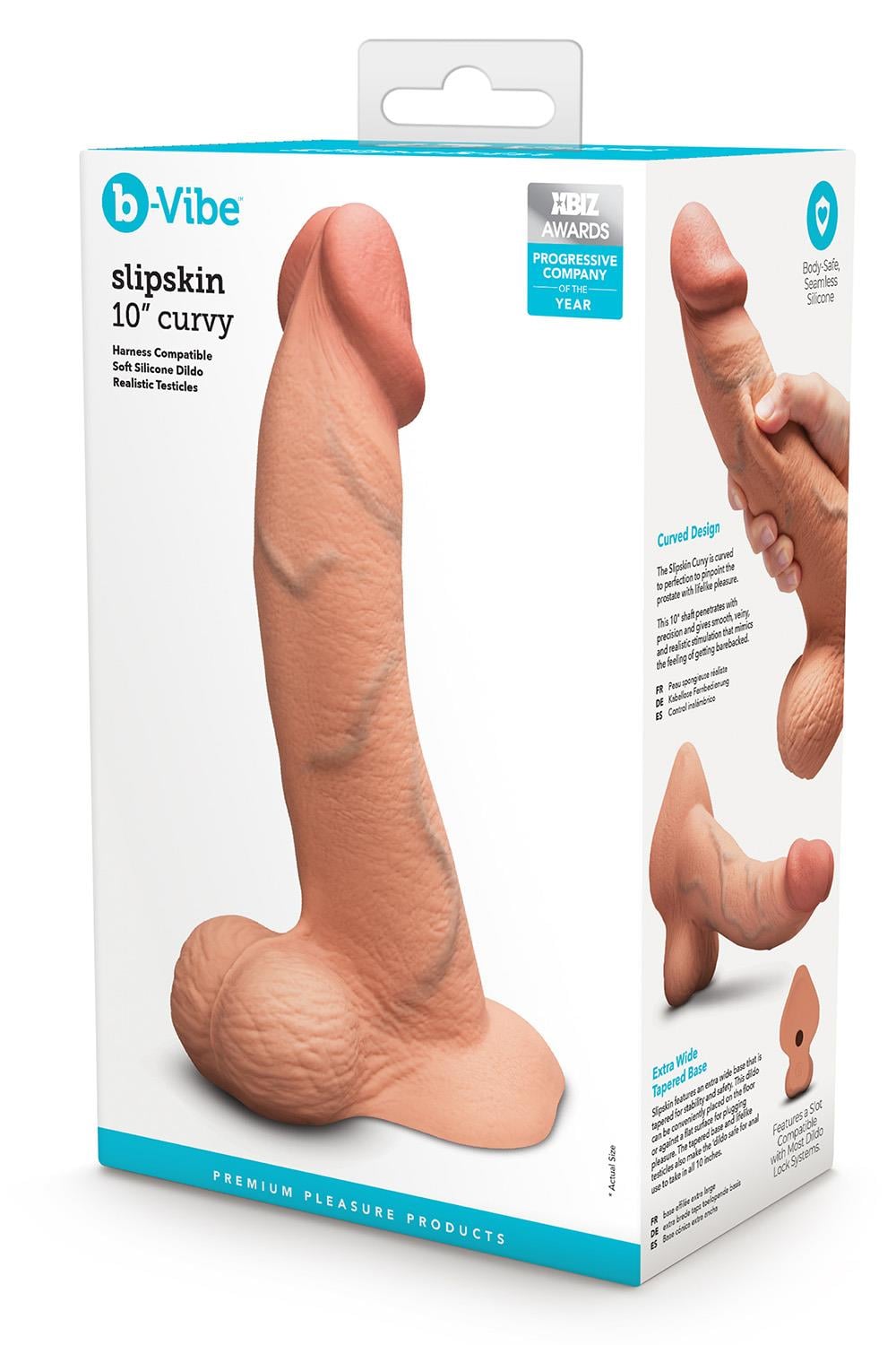 B-Vibe Slipskin 10 Inch Curvy
