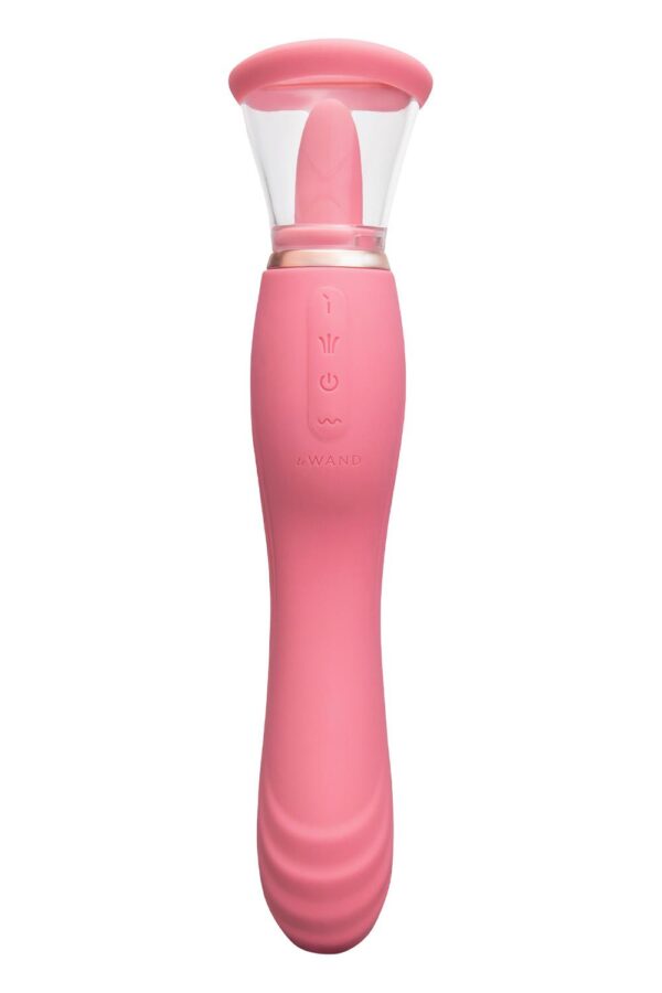 Le Wand Lick 3-1 Double Ended Vibe With Licking Tongue Stimulator