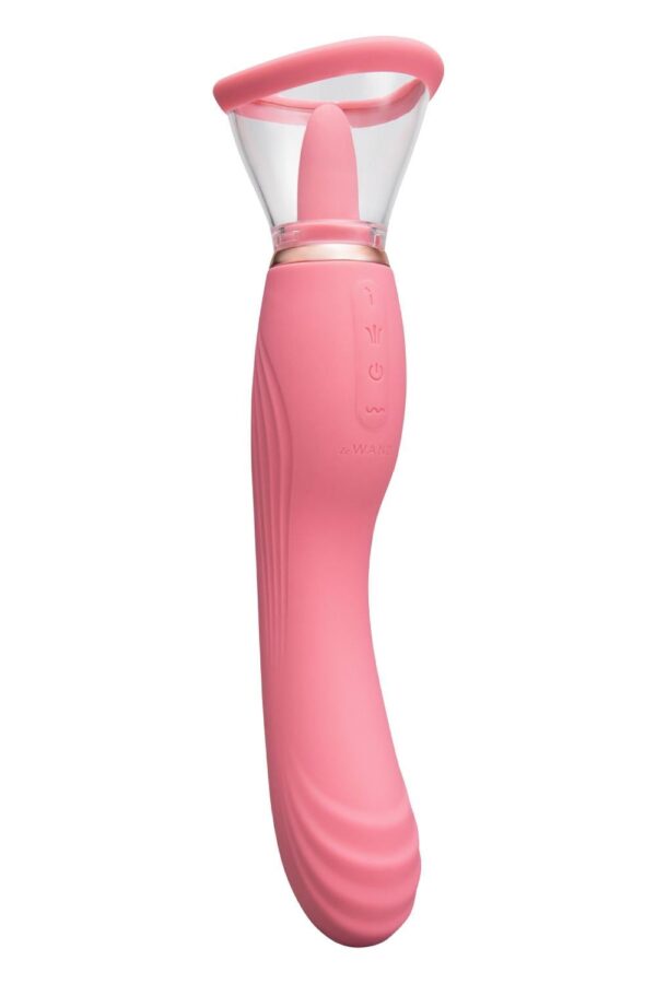 Le Wand Lick 3-1 Double Ended Vibe With Licking Tongue Stimulator