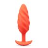 B-Vibe Swirl Texture Plug Orange