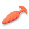 B-Vibe Swirl Texture Plug Orange