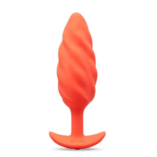 B-Vibe Swirl Texture Plug Orange