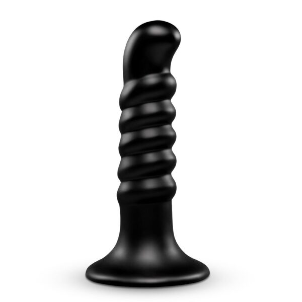 B-Vibe Krush 9.5 Inch Curved And Ribbed Dildo With Suction Cup