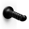 B-Vibe Krush 9.5 Inch Curved And Ribbed Dildo With Suction Cup