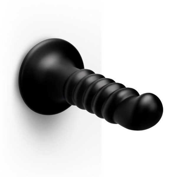 B-Vibe Krush 9.5 Inch Curved And Ribbed Dildo With Suction Cup