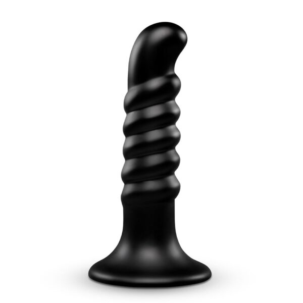 B-Vibe Krush 9.5 Inch Curved And Ribbed Dildo With Suction Cup