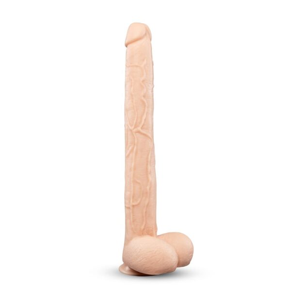 B-Vibe Bone 17 Inch Deep-Insert Dildo With Realistic Balls And Suction Cup