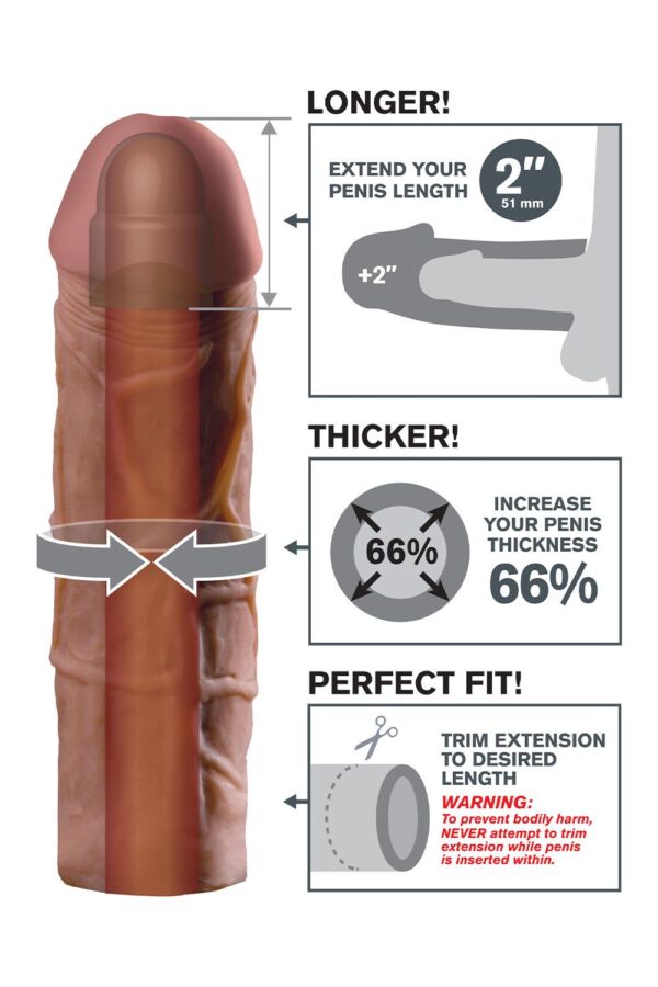 Fantasy X-Tensions Mega 2 Inch Extension Brown
