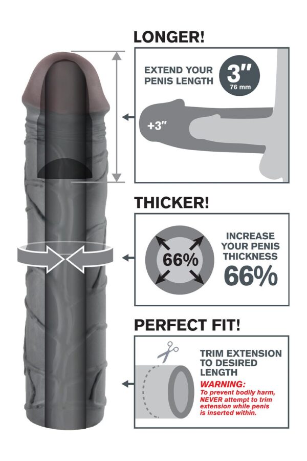 Fantasy X-Tensions Mega 3 Inch Extension Black