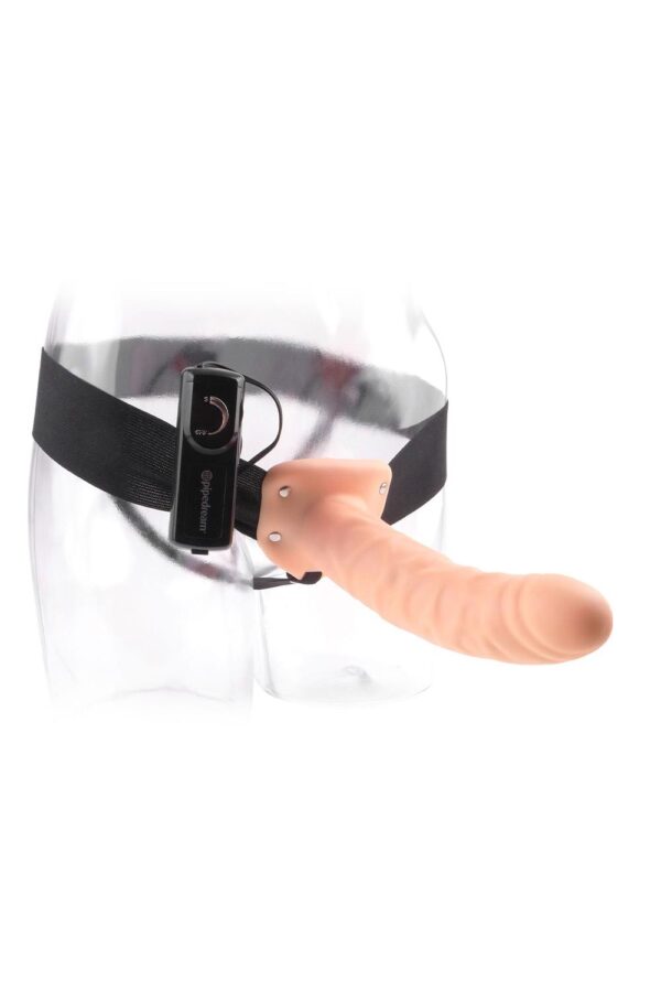 Fetish Fantasy Series 8 Inch Vibrating Hollow Strap-On Light