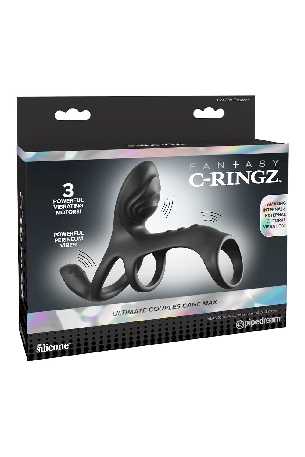 61621-P.jpg Fantasy C-Rings Ultimate Couples Cage Max