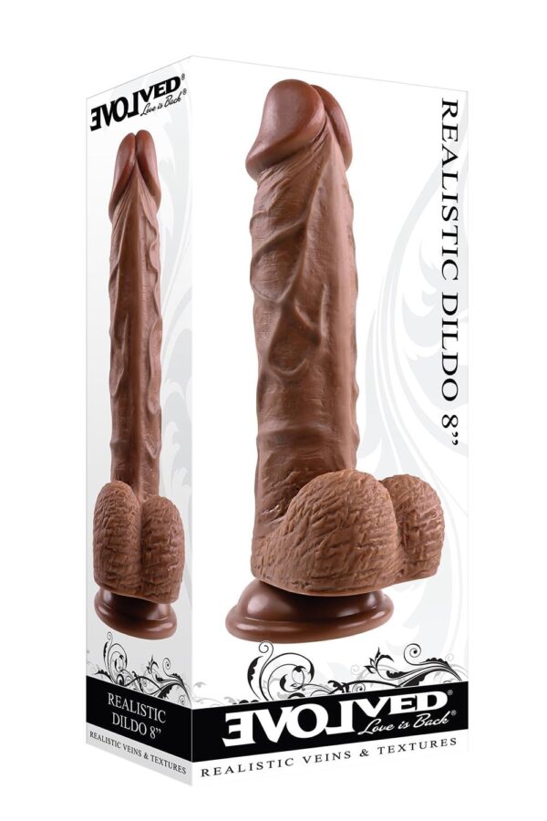 Evolved Realistic Dildo, Dark 20.3 Cm