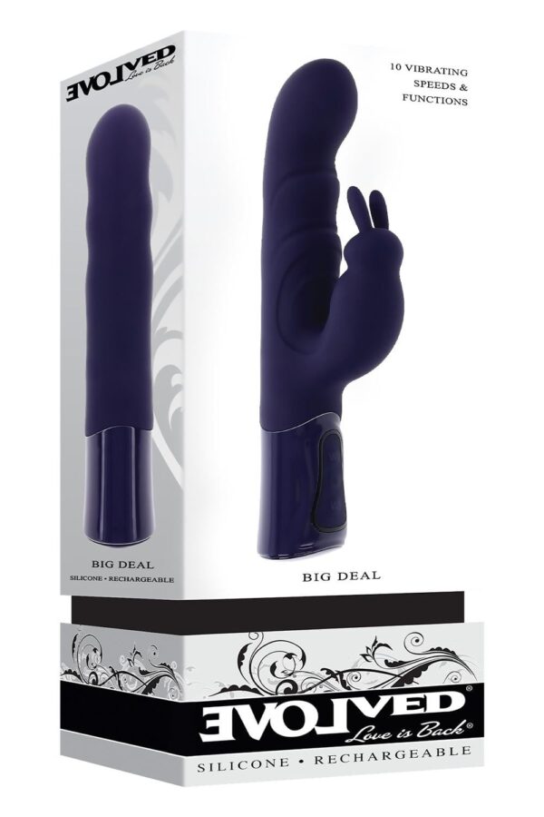 Evolved Rabbit Vibrator Big Deal Black