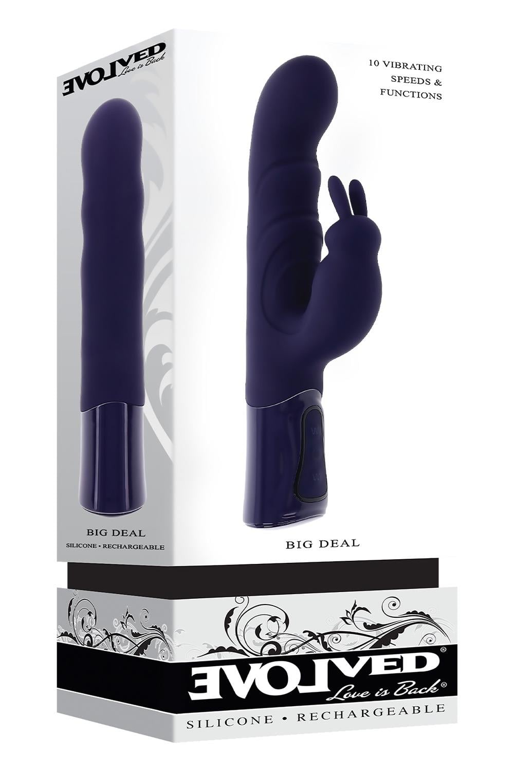 Evolved Rabbit Vibrator Big Deal Black