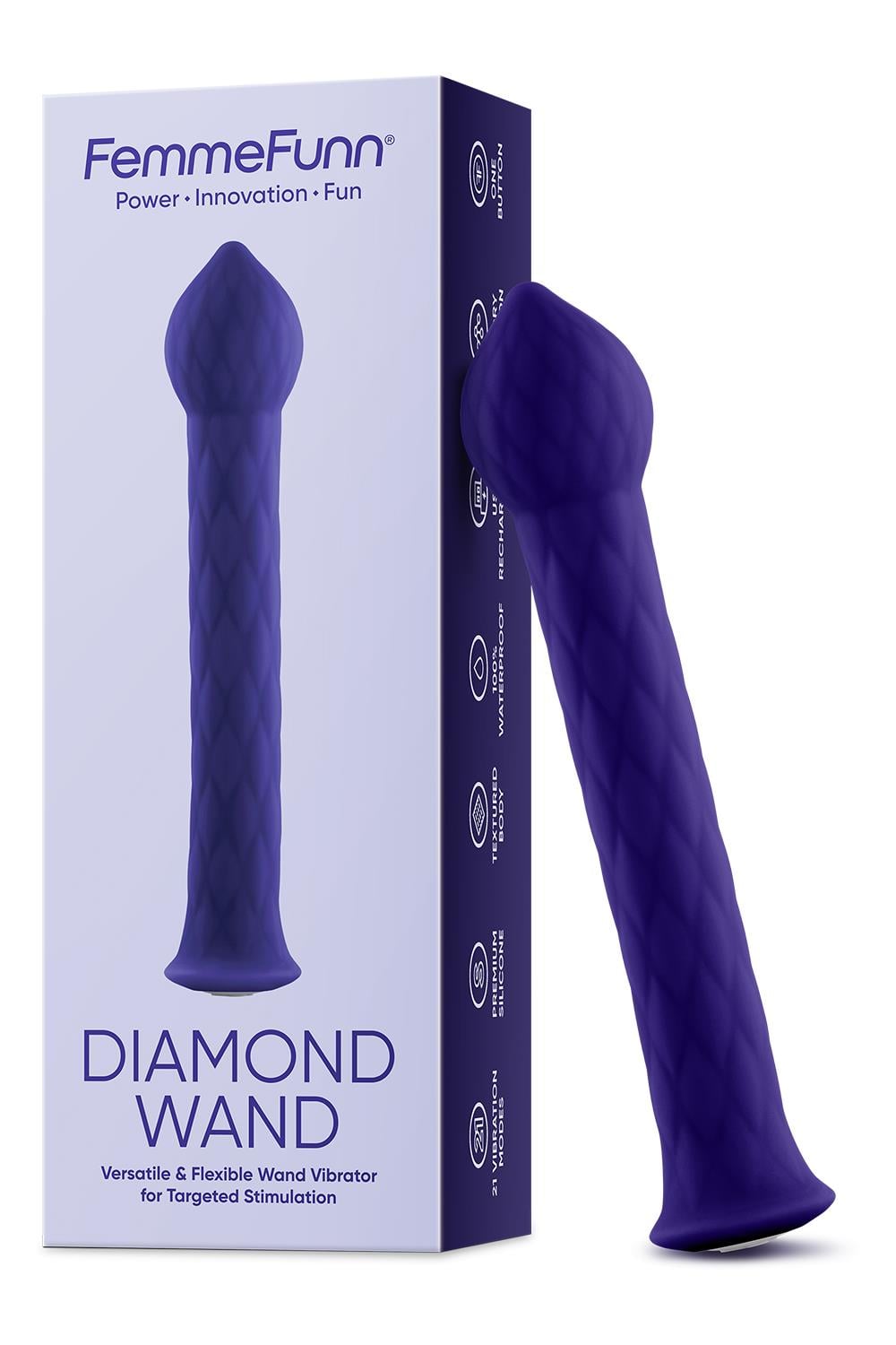 Femmefunn Diamond Wand Dark Purple