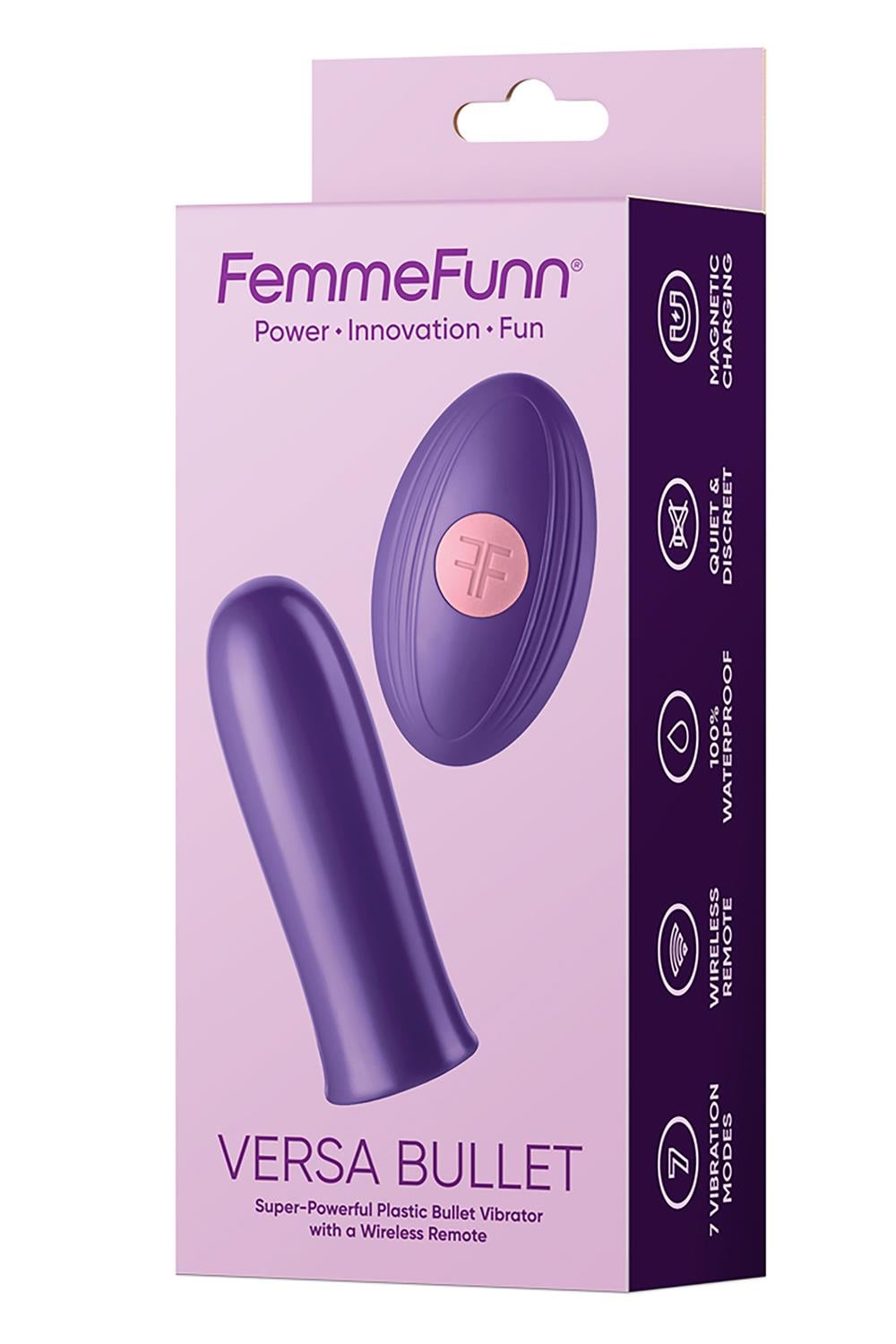 Femmefunn Versa Bullet With Remote Dark Purple