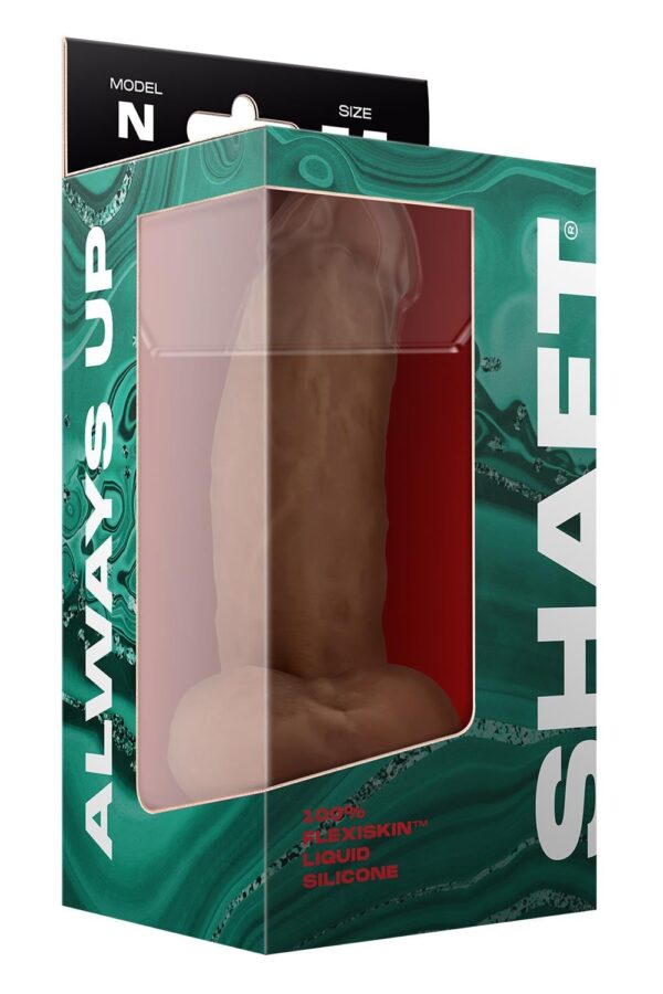 Shaft Model N 7.5 Inch Liquid Silicone Dong With Balls Oak