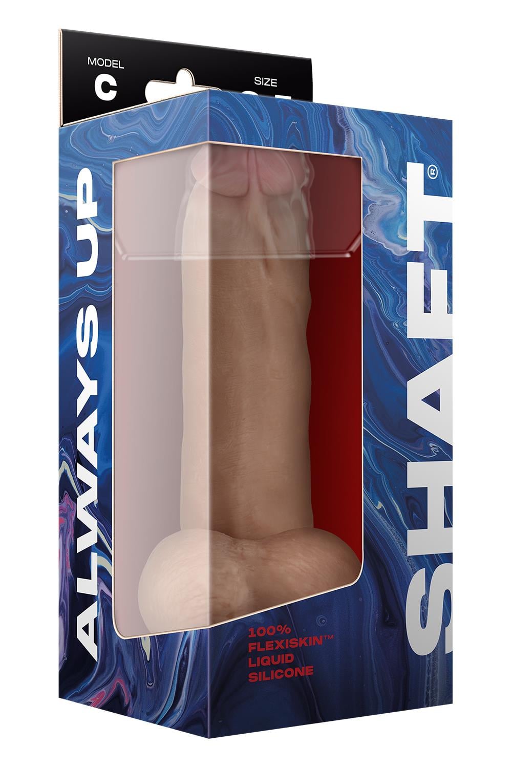 860208-P.jpg Shaft Model C 8.5 Inch Liquid Silicone Dong With Balls Pine