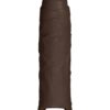 Shaft Sheath Model F 6.9 Inch Liquid Silicone Sleeve Mahogany