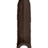 Shaft Sheath Model F 6.9 Inch Liquid Silicone Sleeve Mahogany