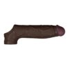Shaft Sheath Model F 6.9 Inch Liquid Silicone Sleeve Mahogany