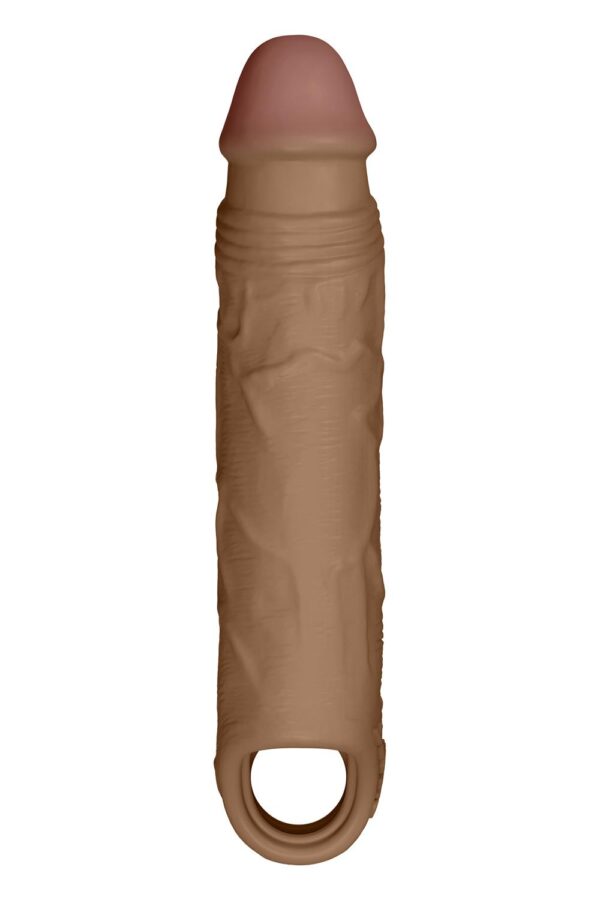 Shaft Sheath Model F Size 1 7.8 Inch Liquid Silicone Sleeve Oak