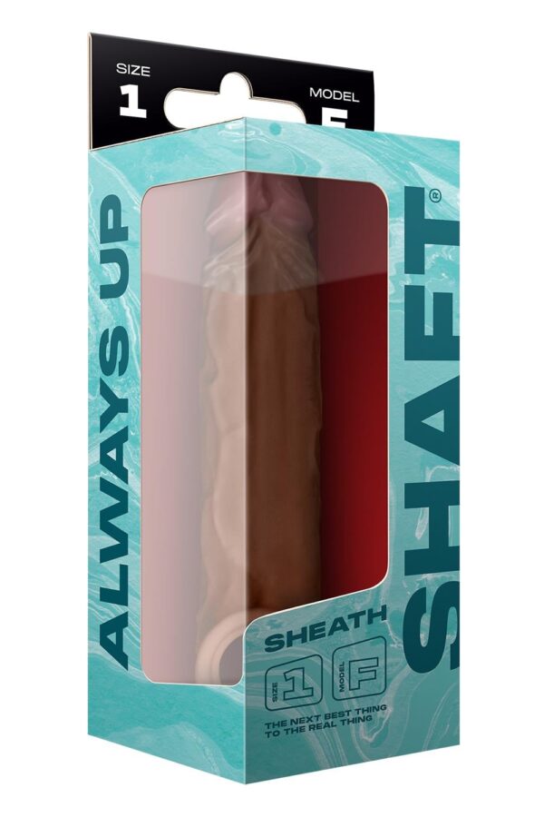 Shaft Sheath Model F Size 1 7.8 Inch Liquid Silicone Sleeve Oak