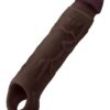 Shaft Sheath Model F Size 1 7.8 Inch Liquid Silicone Sleeve Mahogany
