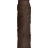 Shaft Sheath Model F Size 1 7.8 Inch Liquid Silicone Sleeve Mahogany