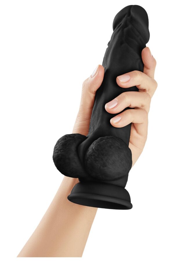 860300-2.jpg Shaft Model A 8.5 Inch Liquid Silicone Dong With Balls Black