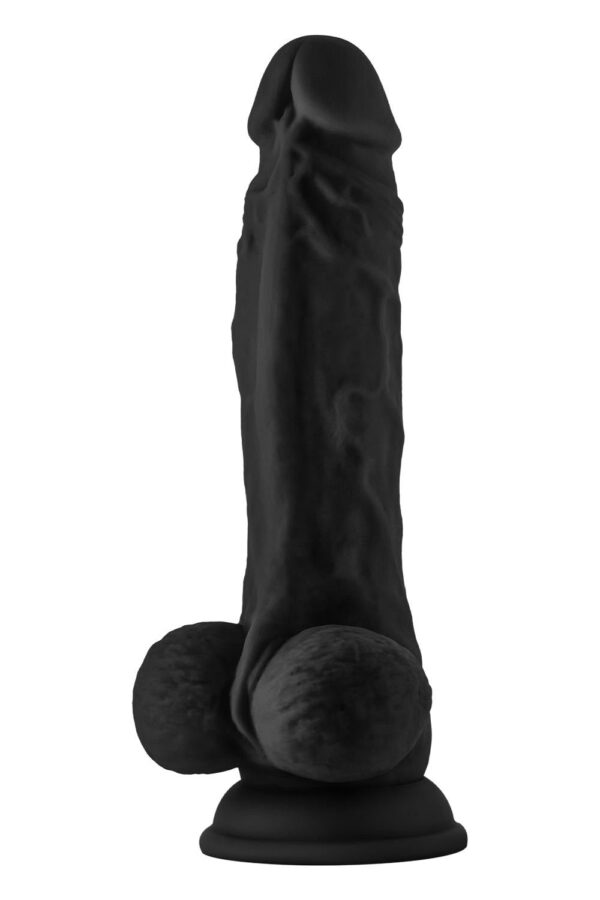 860300.jpg Shaft Model A 8.5 Inch Liquid Silicone Dong With Balls Black