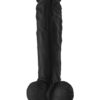 Shaft Model A 10.5 Inch Liquid Silicone Dong With Balls Black