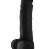 Shaft Model A 10.5 Inch Liquid Silicone Dong With Balls Black