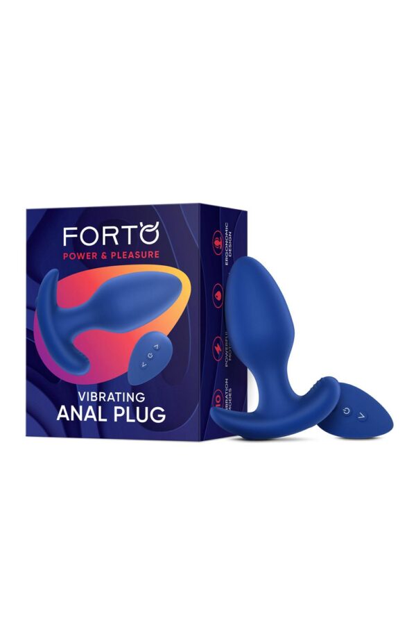 Forto Vibrating Anal Plug Blue