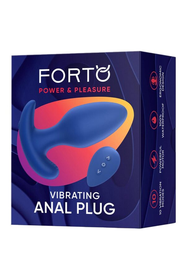 Forto Vibrating Anal Plug Blue