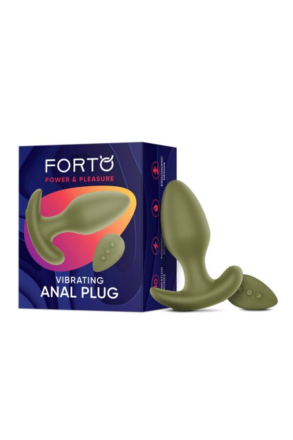 860476-2.jpg Forto Vibrating Anal Plug Green