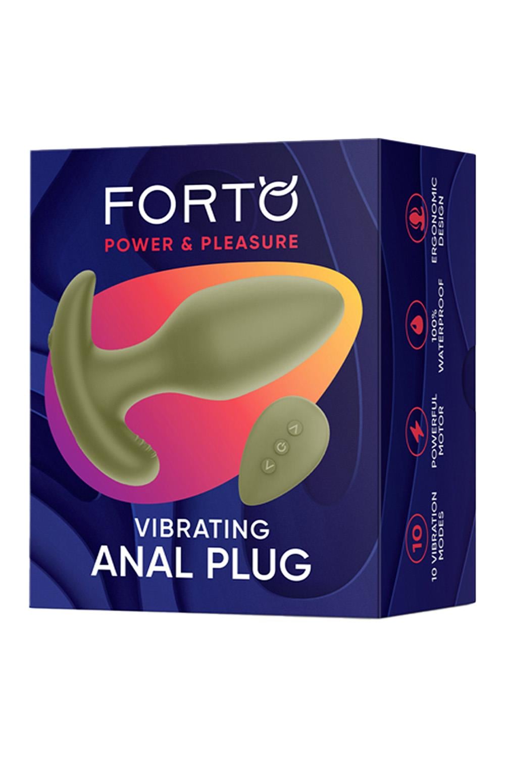 Forto Vibrating Anal Plug Green